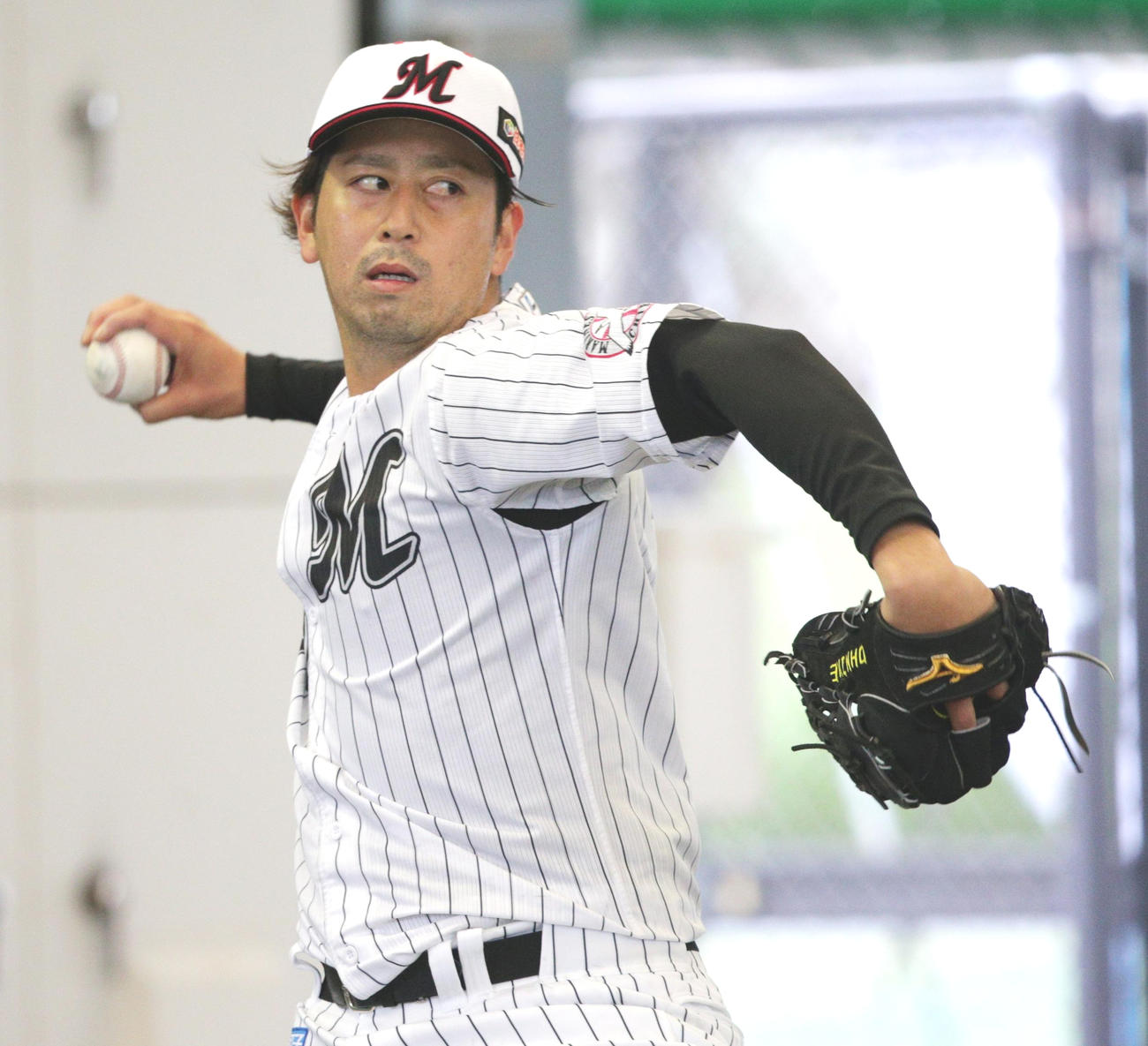 ロッテ大嶺祐太（2018年2月1日撮影）