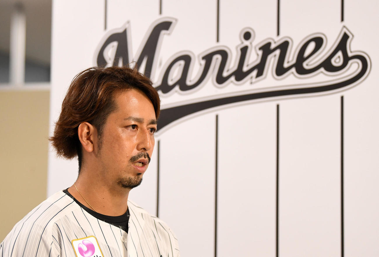 ロッテ大嶺祐太（2020年8月23日撮影）