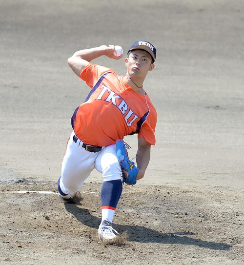 東北公益文科大・赤上優人投手（2020年8月29日撮影）