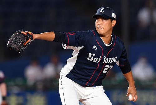 ロッテ対西武　力投する西武先発の内海（撮影・横山健太）