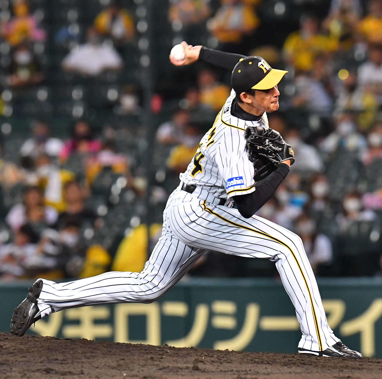 阪神対ヤクルト　阪神6番手の能見篤史（撮影・上田博志）