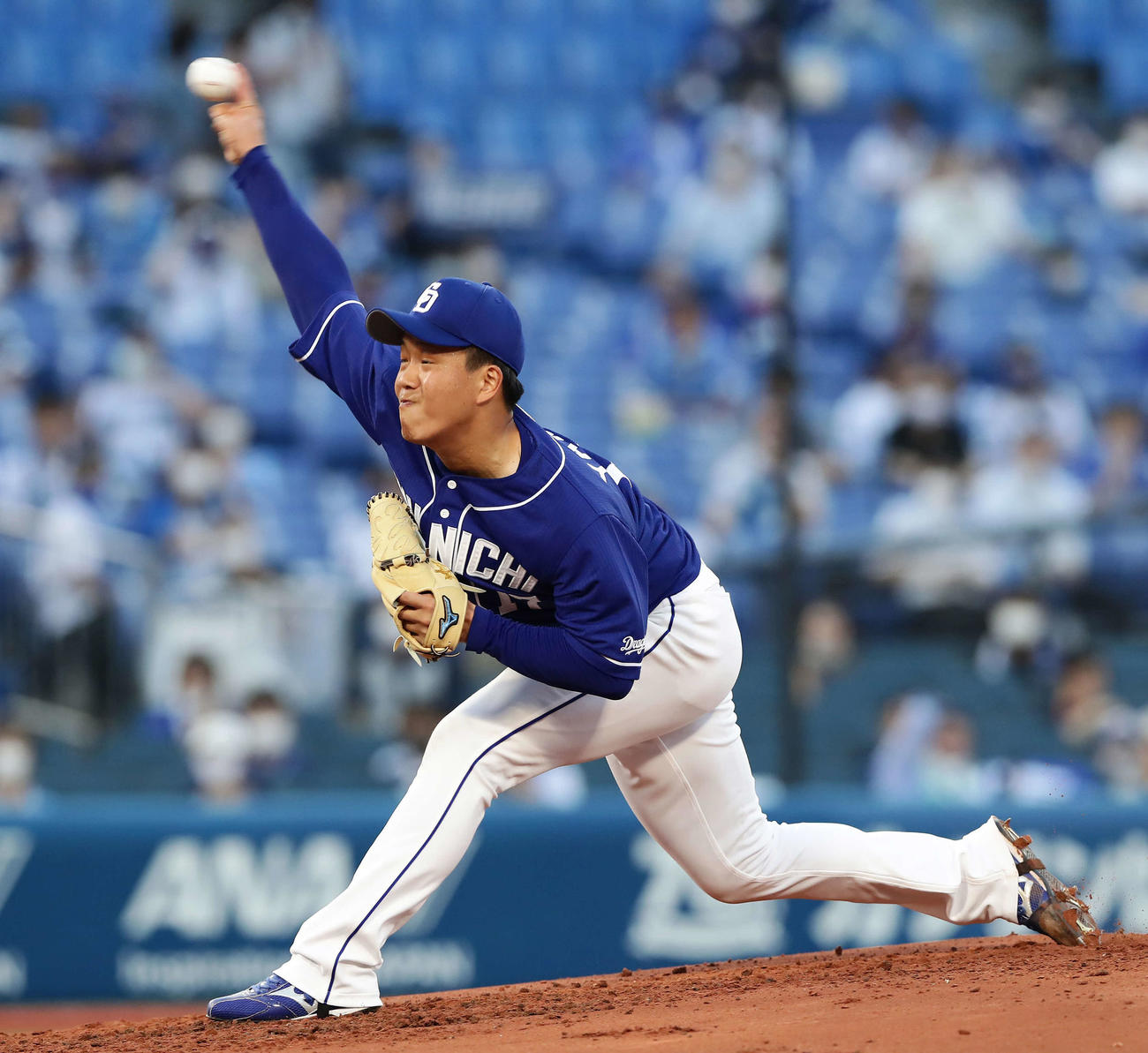 中日柳裕也（2020年8月5日撮影）