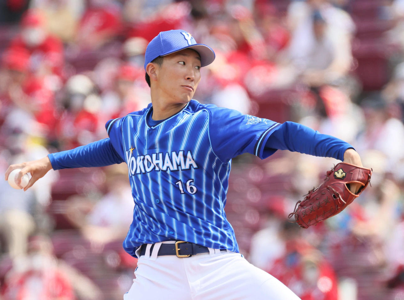 広島対DeNA　力投するDeNA先発の大貫（撮影・加藤孝規）
