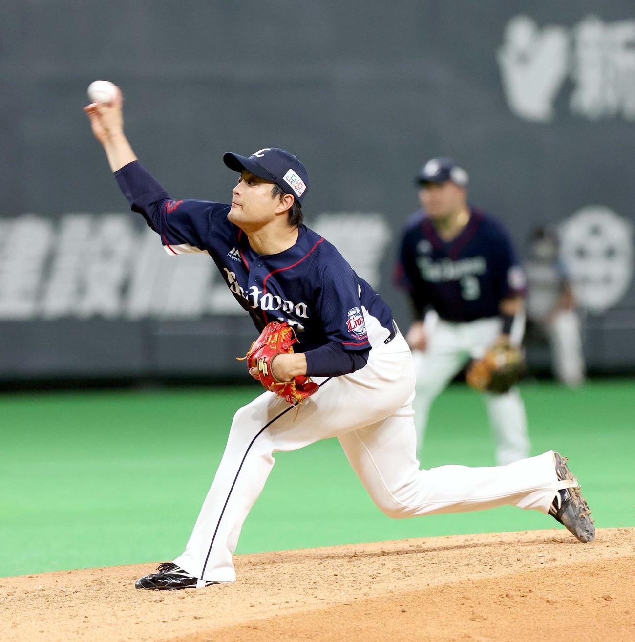 日本ハム対西武　力投する西武先発の松本（撮影・佐藤翔太）