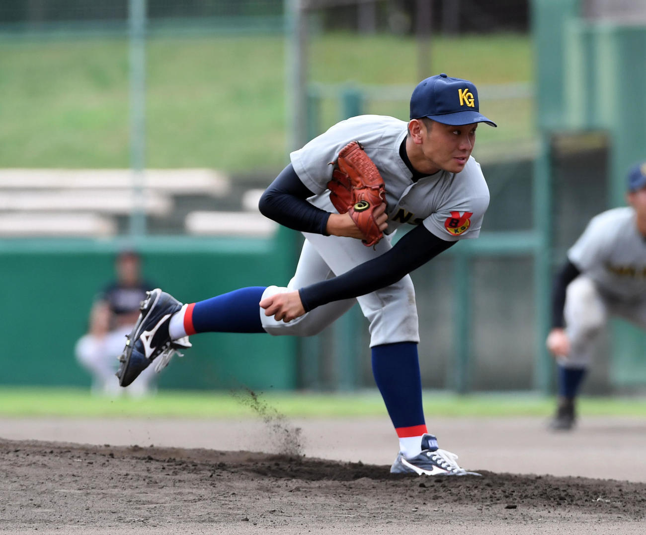 関学大対立命大　関学大4番手の執行（撮影・前岡正明）