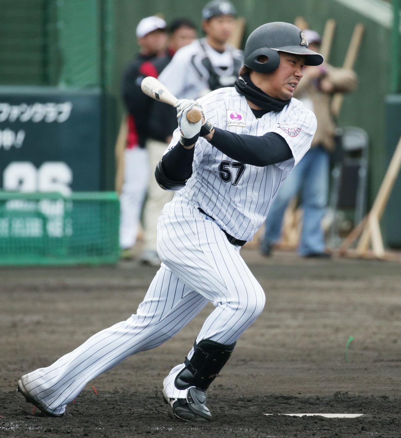 ロッテ香月一也（2018年2月4日撮影）