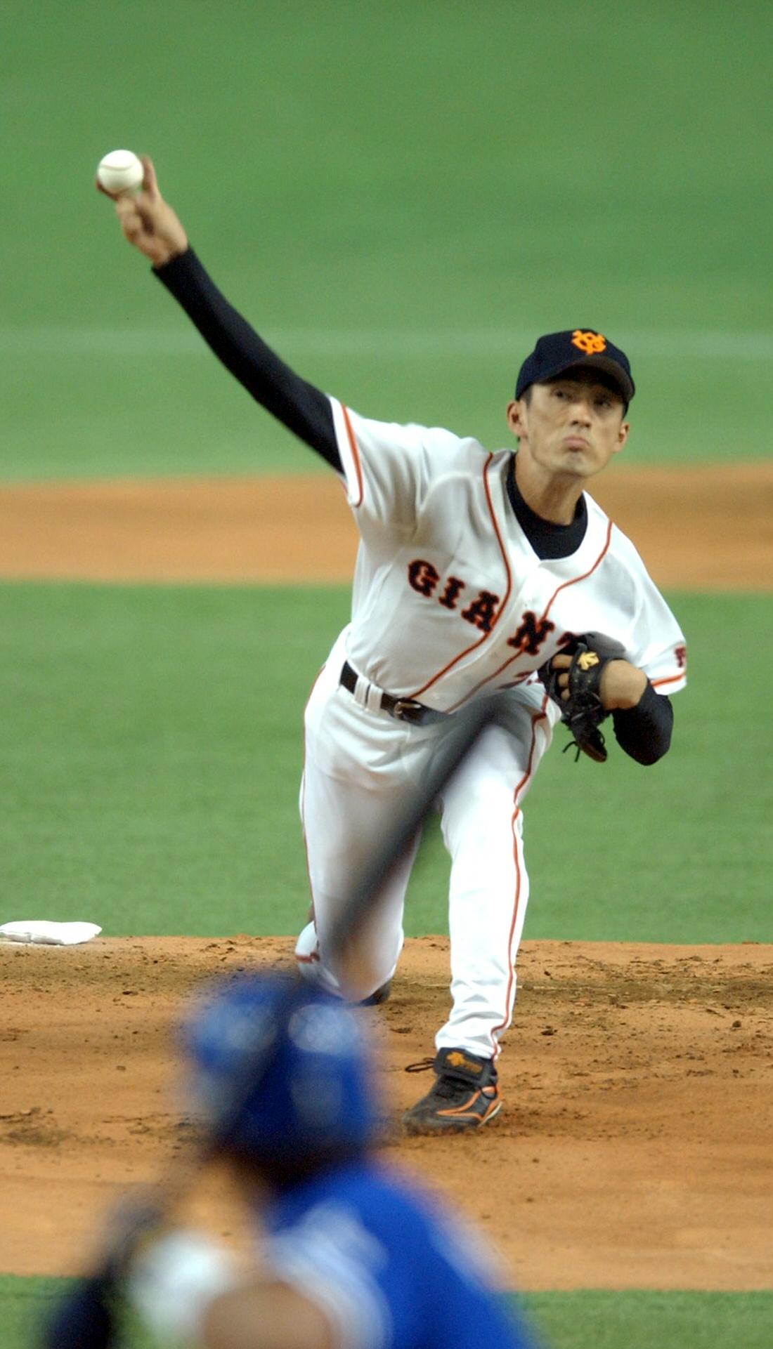 ２００３年度セ・リーグ新人王の巨人木佐貫（2003年8月5日撮影）