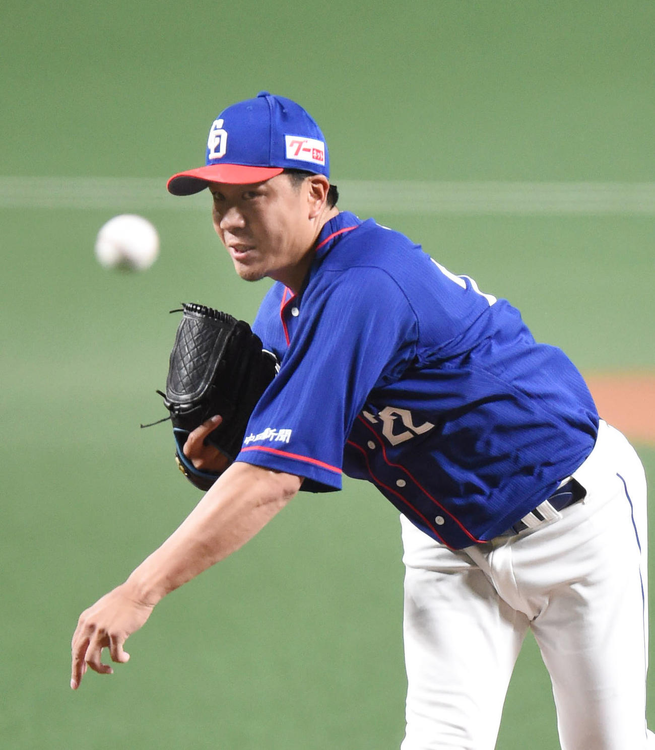 中日対巨人　中日先発の大野雄（撮影・森本幸一）
