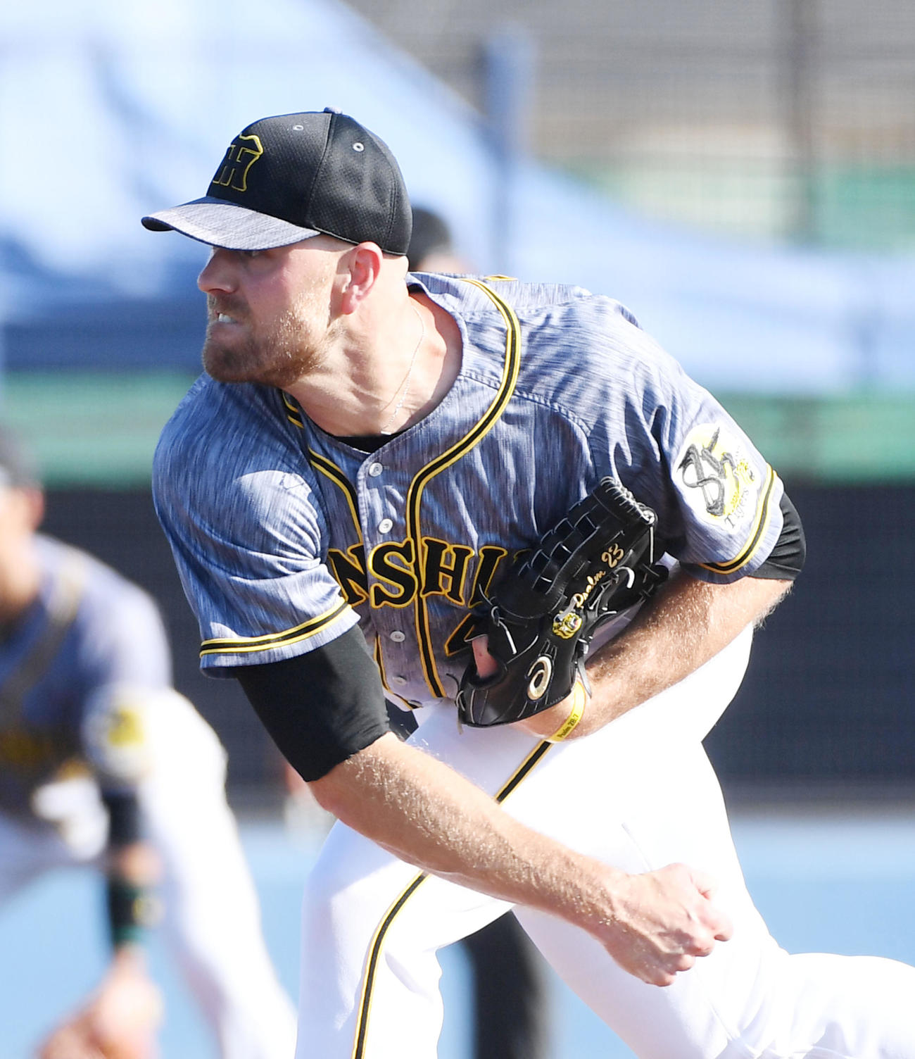 オリックス対阪神　8回に登板したエドワーズは1イニングを無失点に抑える（撮影・前岡正明）
