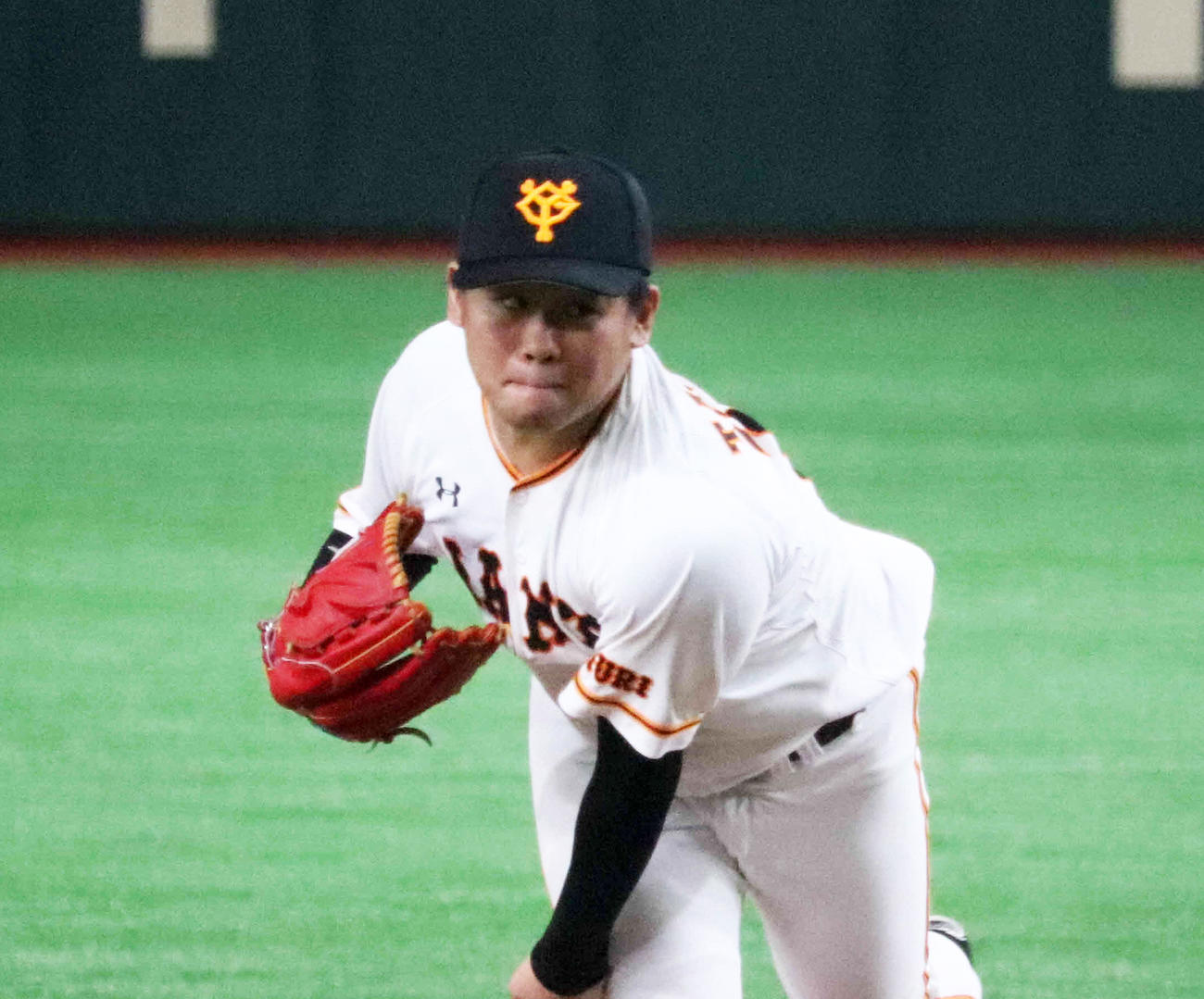 巨人田口麗斗（2020年7月19日撮影）