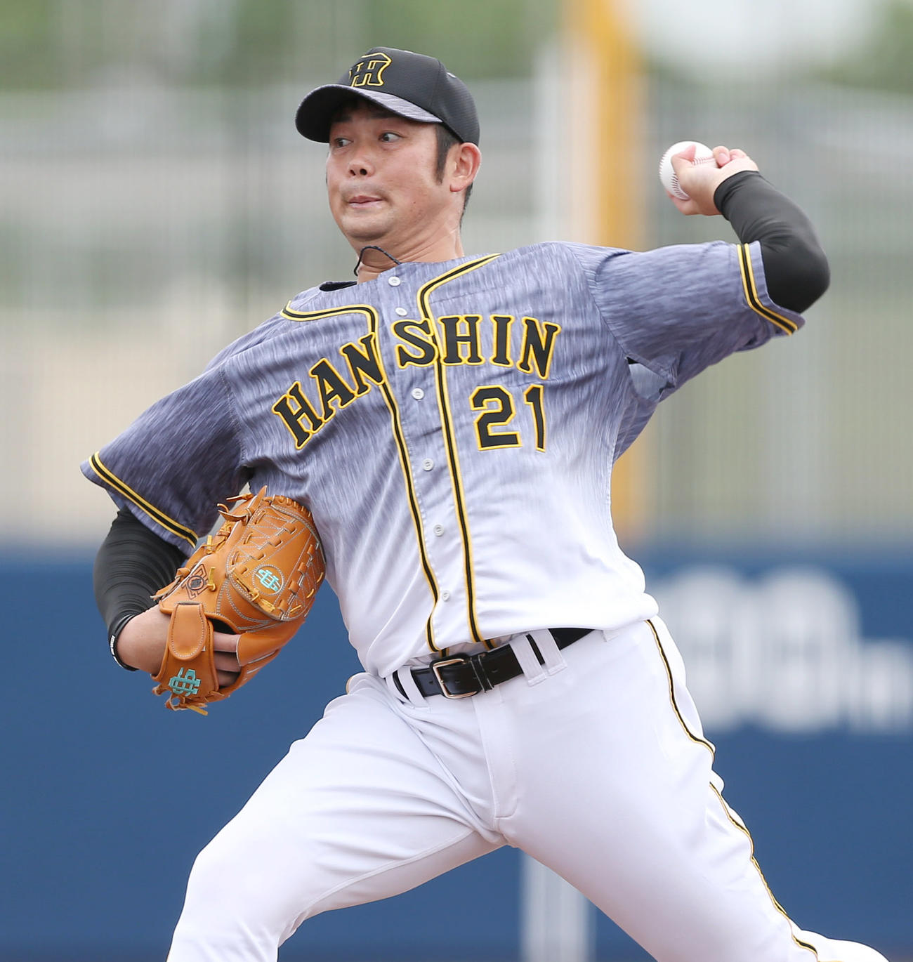 ウエスタン・リーグ　オリックス対阪神　先発し力投する阪神岩田（撮影・前田充）