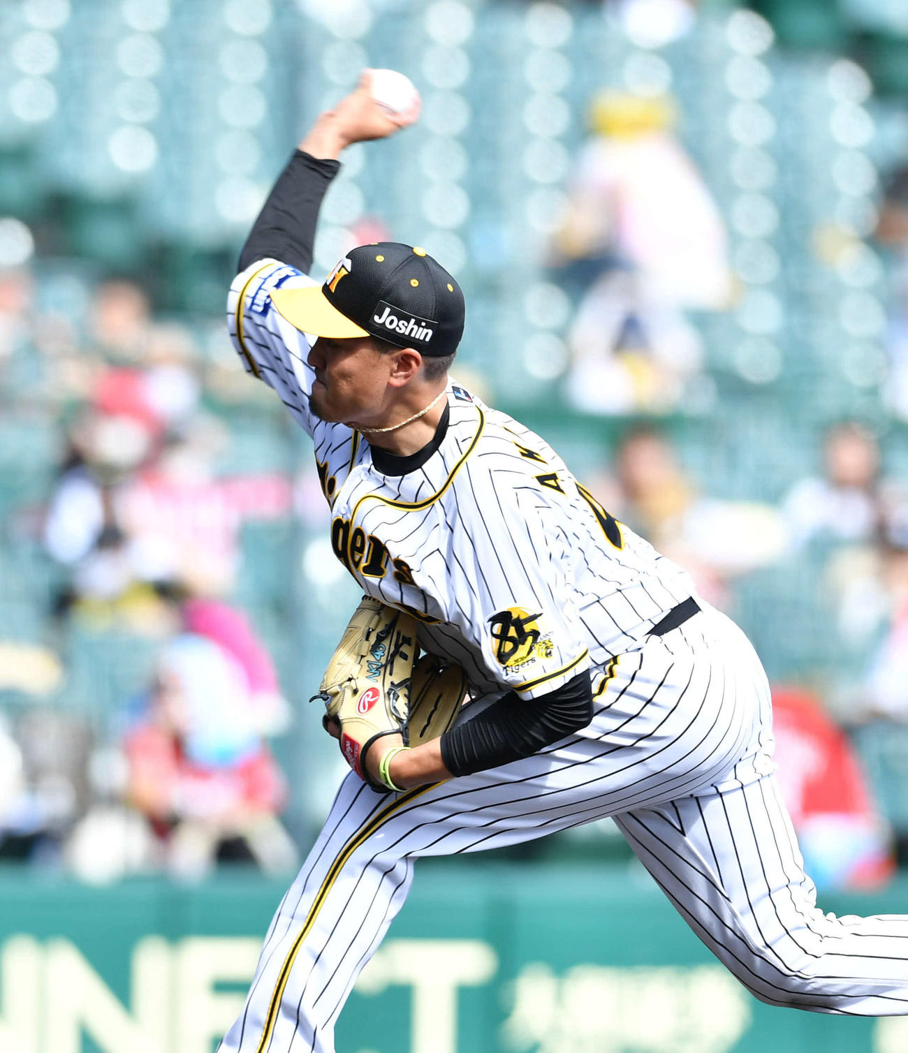阪神対広島16回戦　阪神先発の秋山拓巳（撮影・岩下翔太）