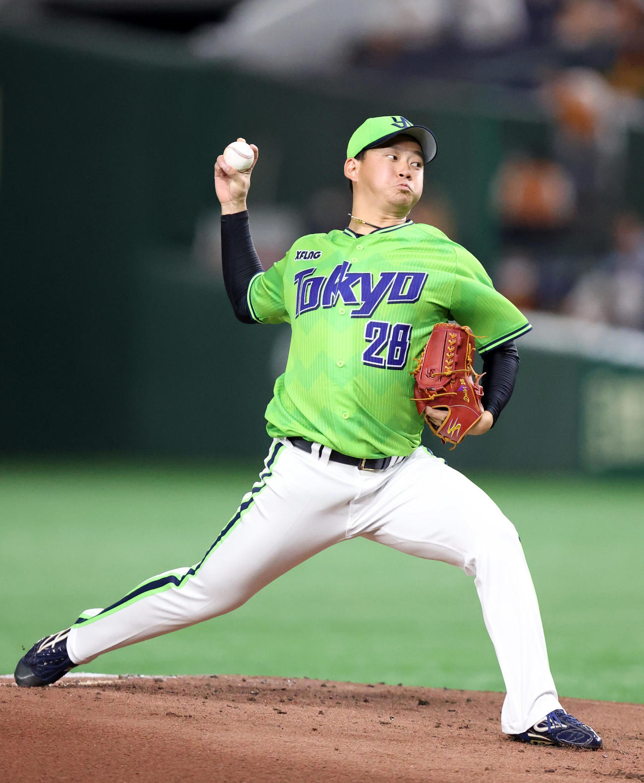 巨人対ヤクルト　ヤクルト先発の吉田喜（撮影・狩俣裕三）