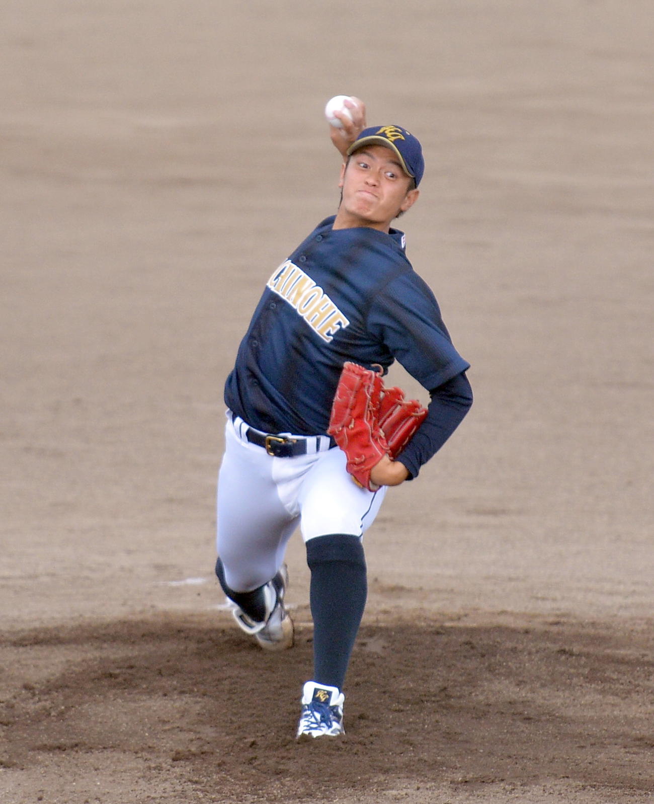 リーグ記録に並ぶ18奪三振の八戸学院大・大道（撮影・鎌田直秀）