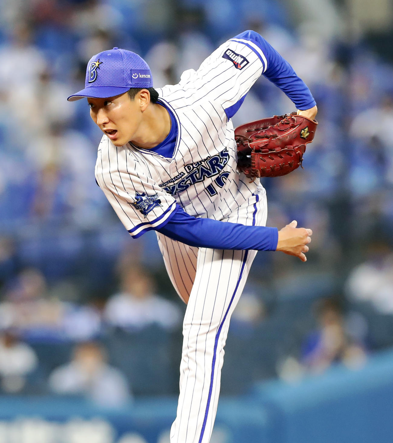 DeNA対中日　力投するDeNA先発の大貫（撮影・浅見桂子）