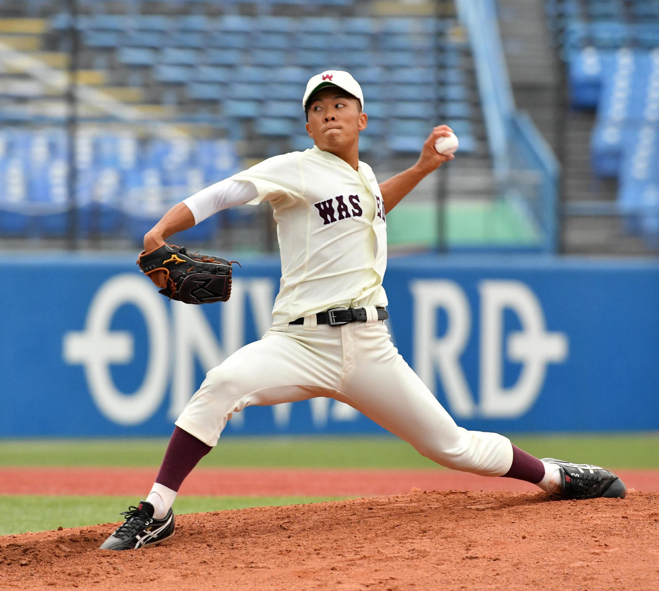 早大対日立製作所　先発した早大・早川（撮影・柴田隆二）