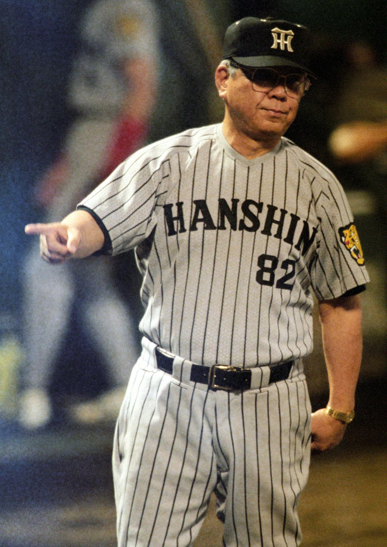 阪神監督時代の野村克也氏（1999年8月25日撮影）