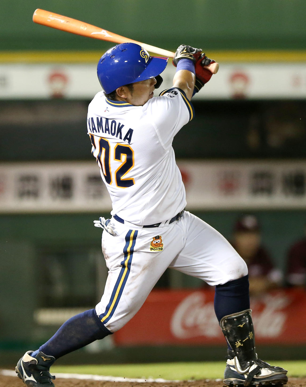 オリックス対楽天　5回裏オリックス無死、大下は左前打を放つ（撮影・上山淳一）