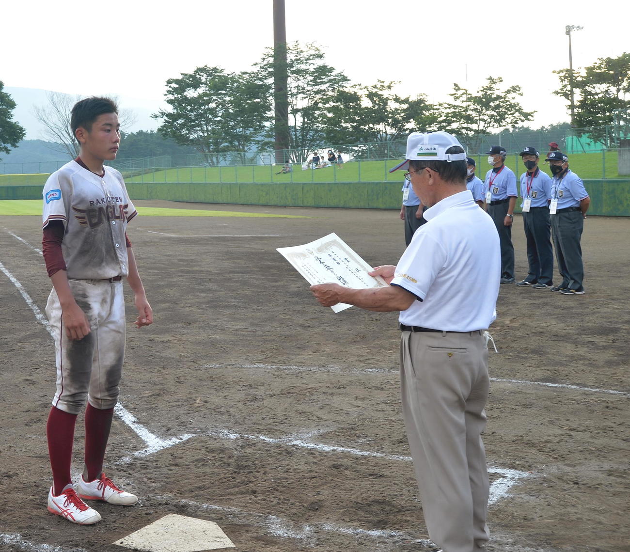 東北楽天シニアの斎藤陽貴主将（2020年8月撮影）