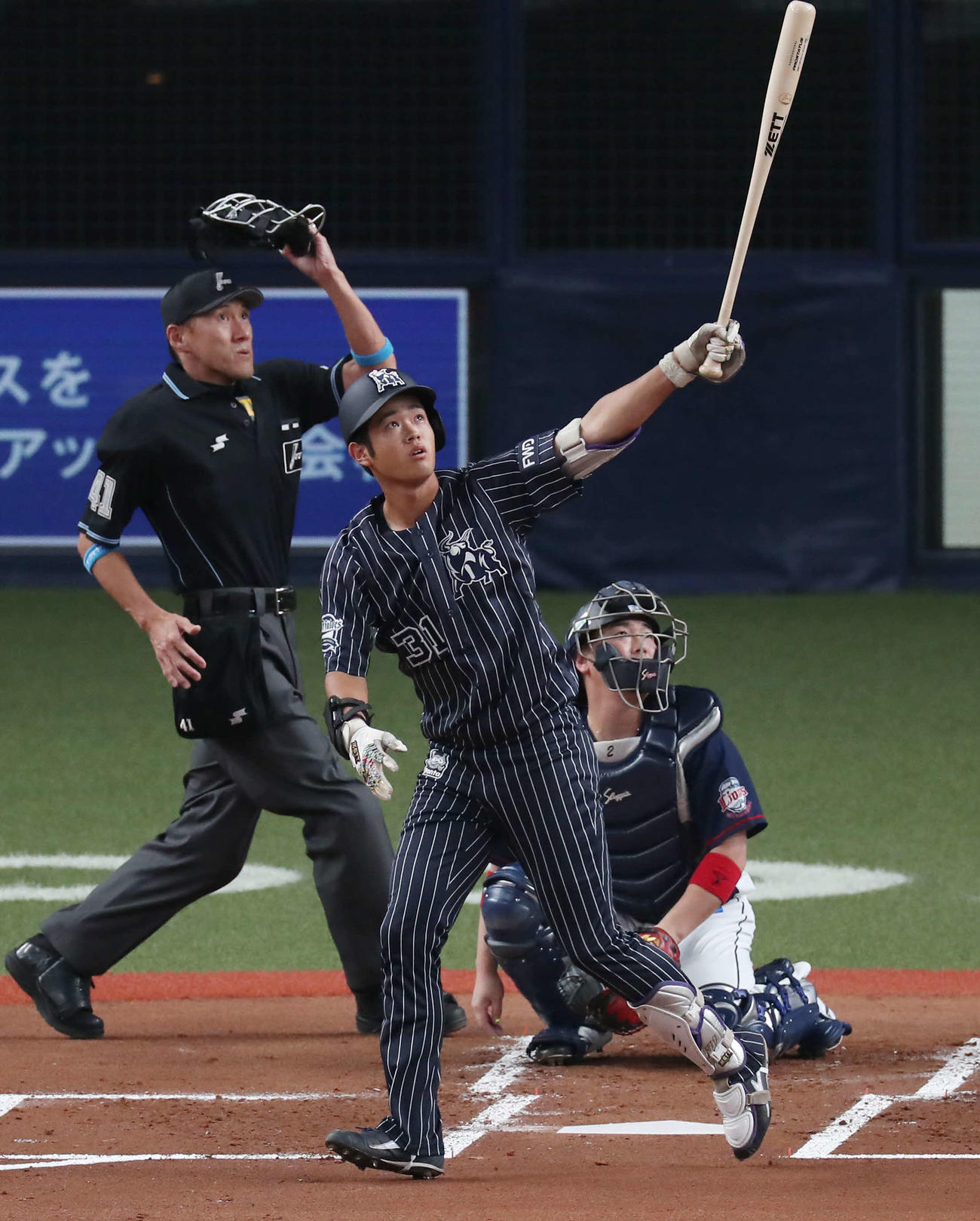 オリックス対西武　1回裏オリックス2死、太田は左越え先制本塁打を放つ（撮影・前田充）