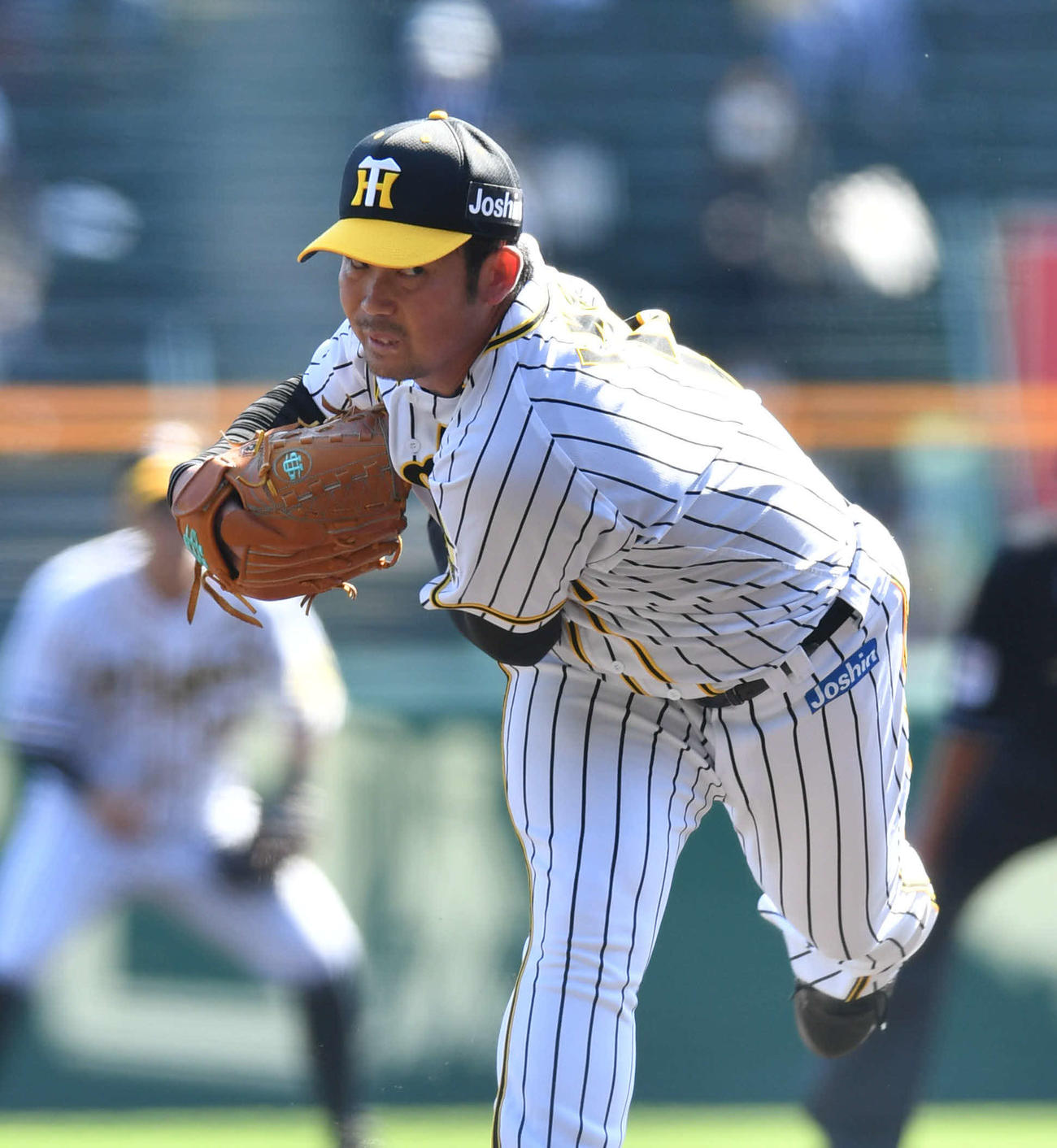 阪神先発の岩田稔（撮影・岩下翔太）