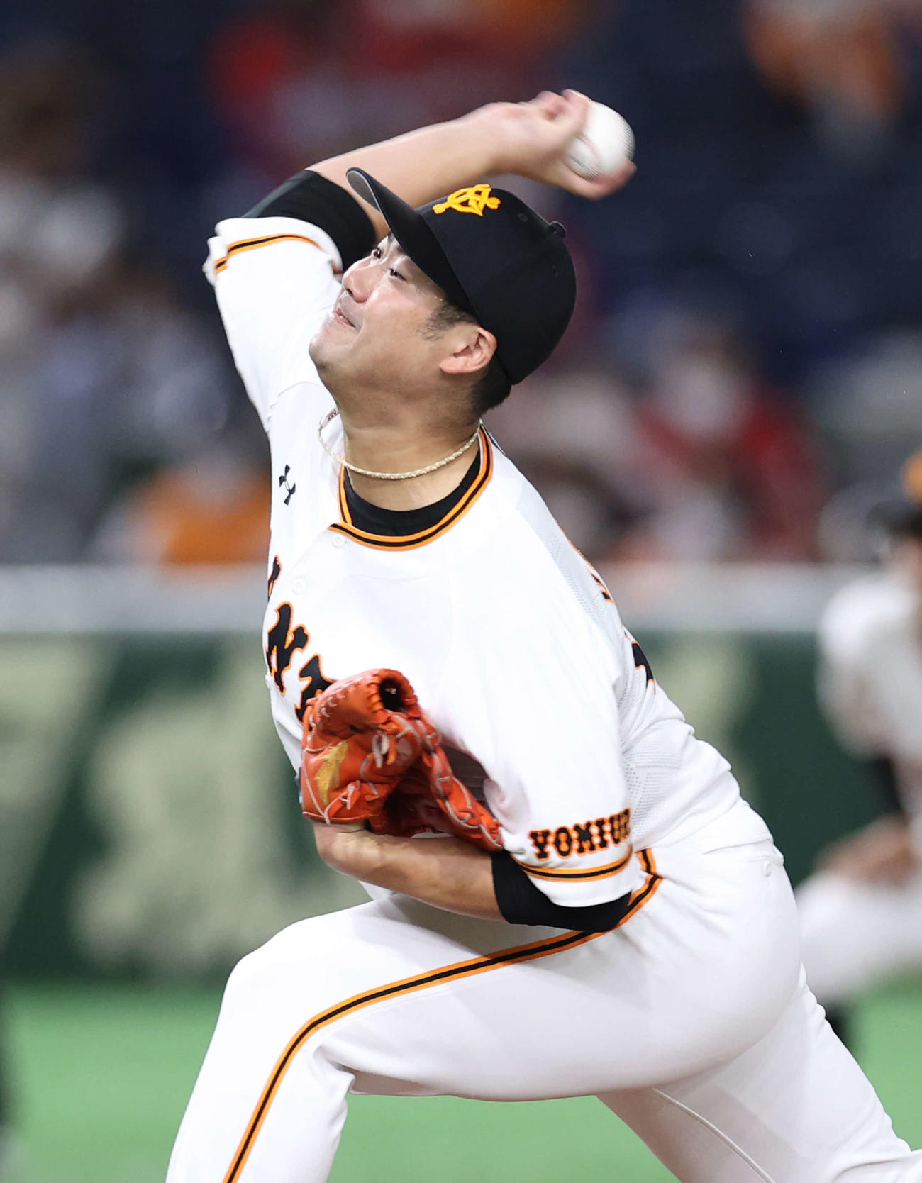 巨人対広島　7回表に巨人5番手で登板した大竹（撮影・河野匠）