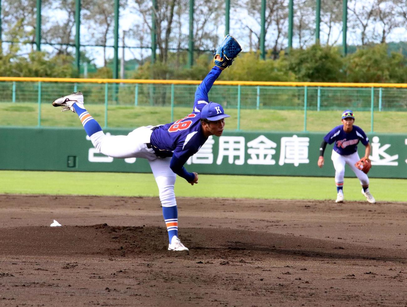 函館大対苫小牧駒大　10回142球を投げ、6安打無失点と好投し勝利を呼び込んだ苫小牧駒大・後藤（撮影・永野高輔）