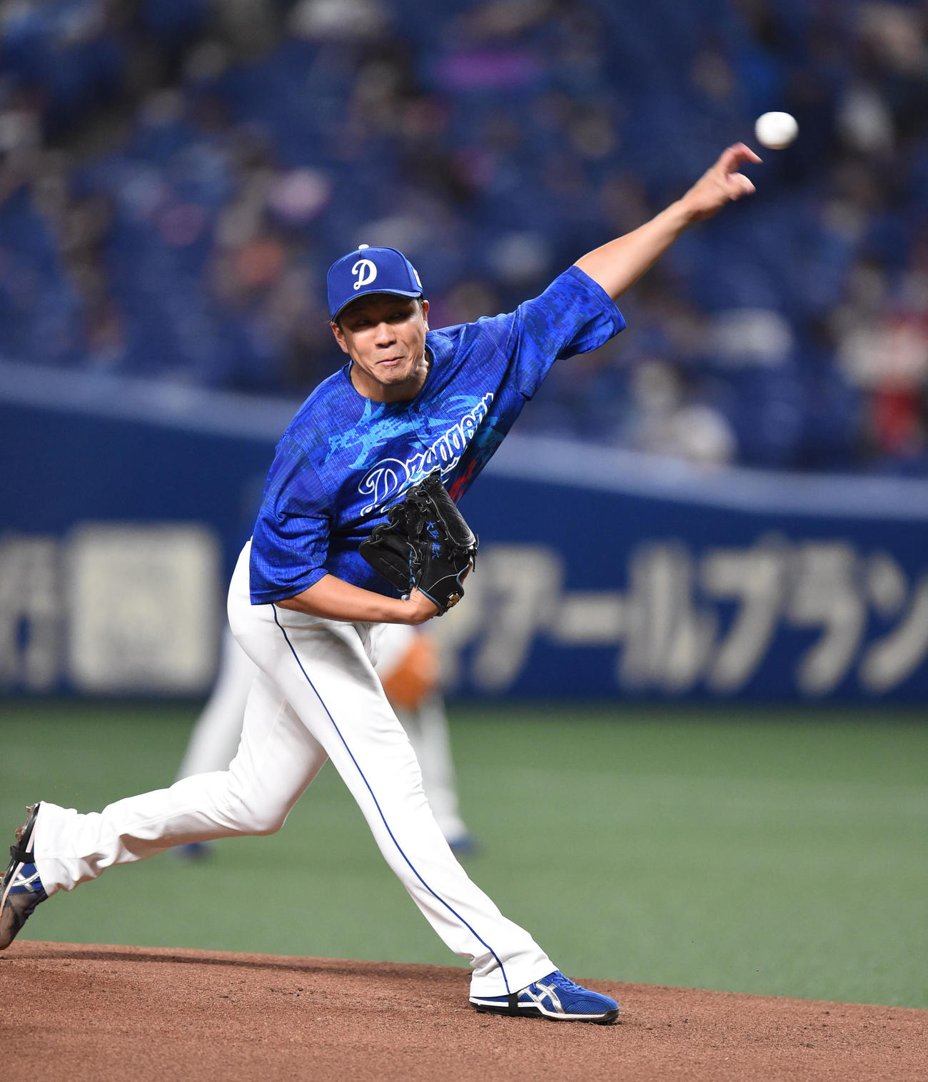 中日対ヤクルト　中日先発の大野雄（撮影・森本幸一）