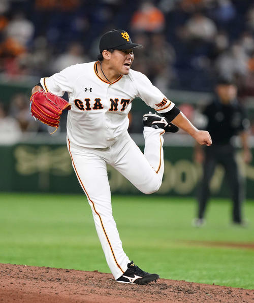 巨人対広島　先発し力投する巨人田口（撮影・鈴木みどり）