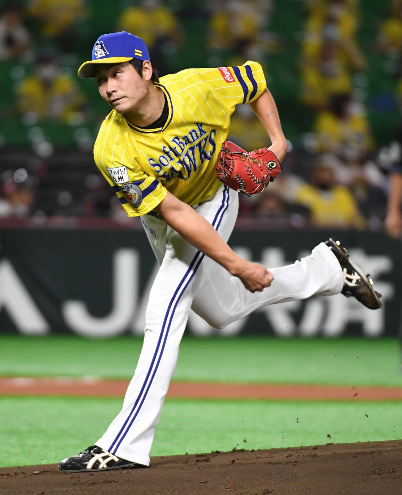 ソフトバンク対オリックス　ソフトバンク先発の武田（撮影・今浪浩三）