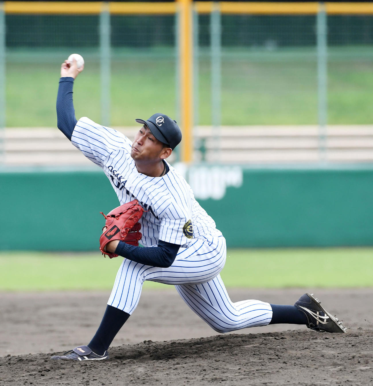 大経大対大院大　大経大相手に完投勝利の大院大・打田（撮影・前岡正明）