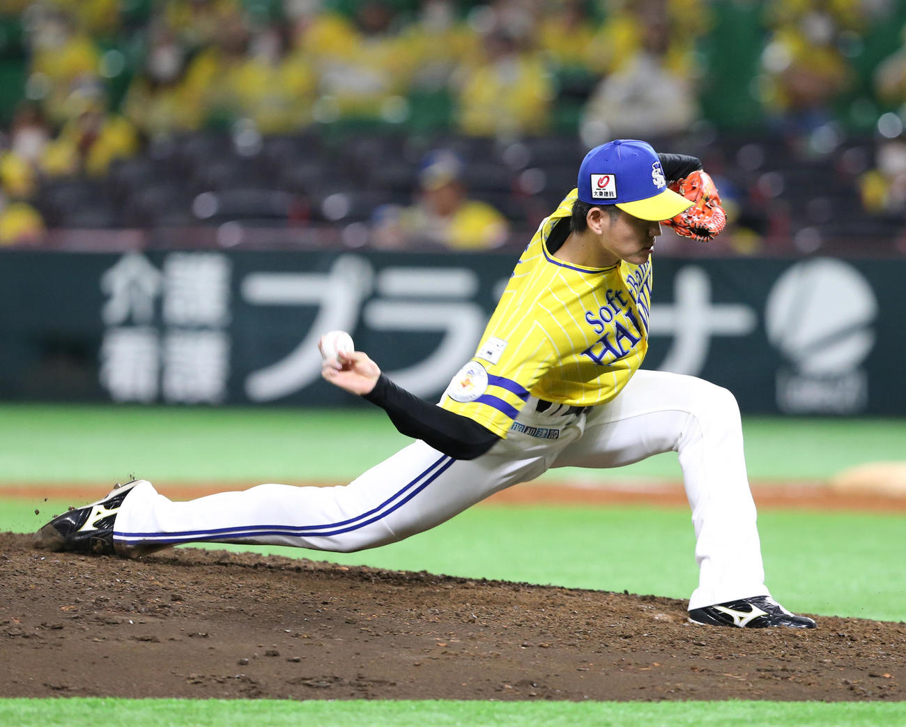 ソフトバンク対オリックス　救援した高橋礼（撮影・菊川光一）