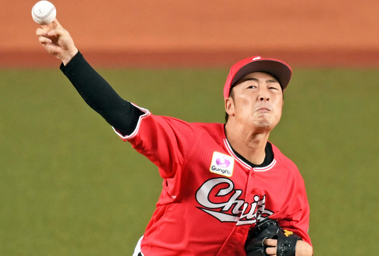 ロッテ美馬学（2020年9月13日撮影）
