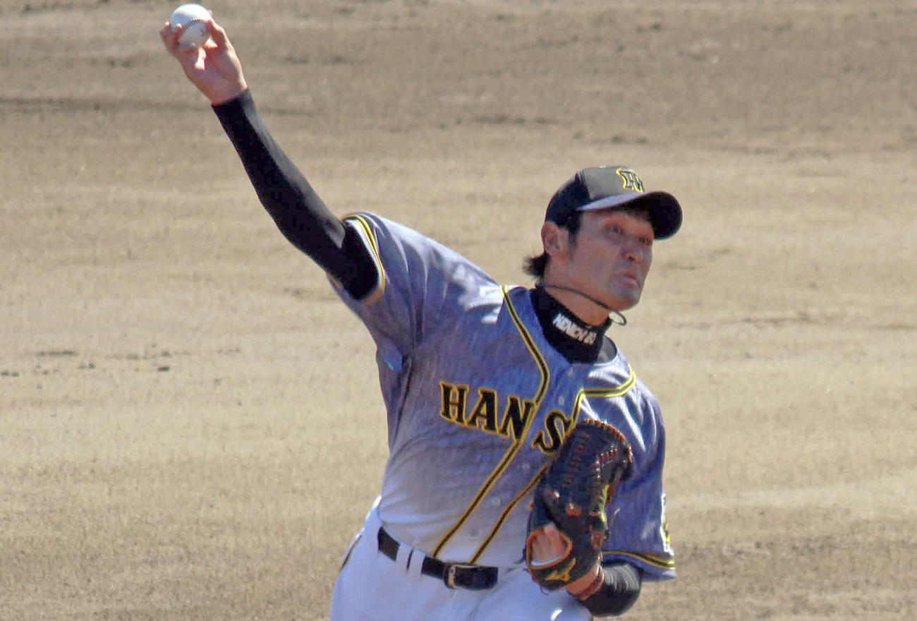 ウエスタン・リーグ中日戦に先発した中田は2回2失点に終わる（撮影・佐井陽介）