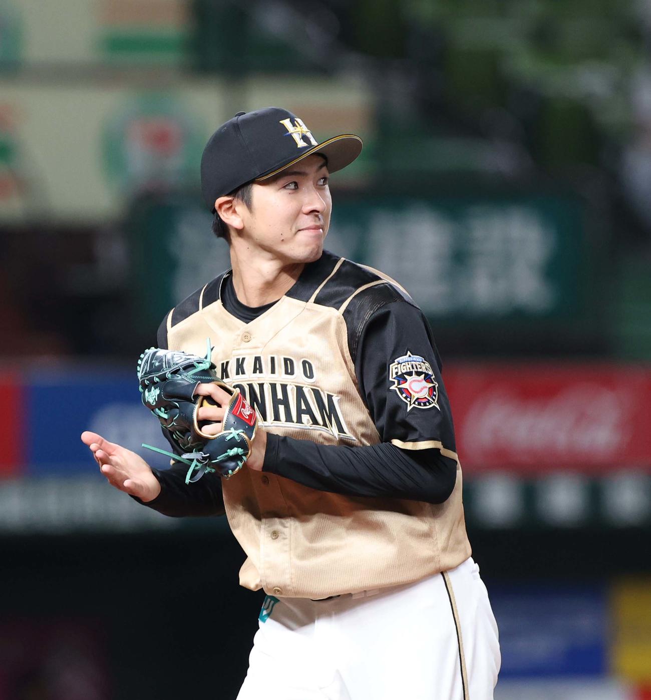 日本ハム上沢（20年9月22日撮影）