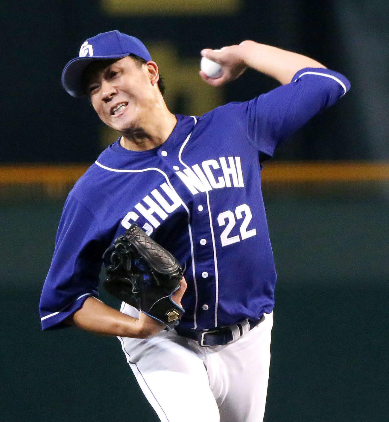 阪神対中日　中日先発の大野雄（撮影・上山淳一）