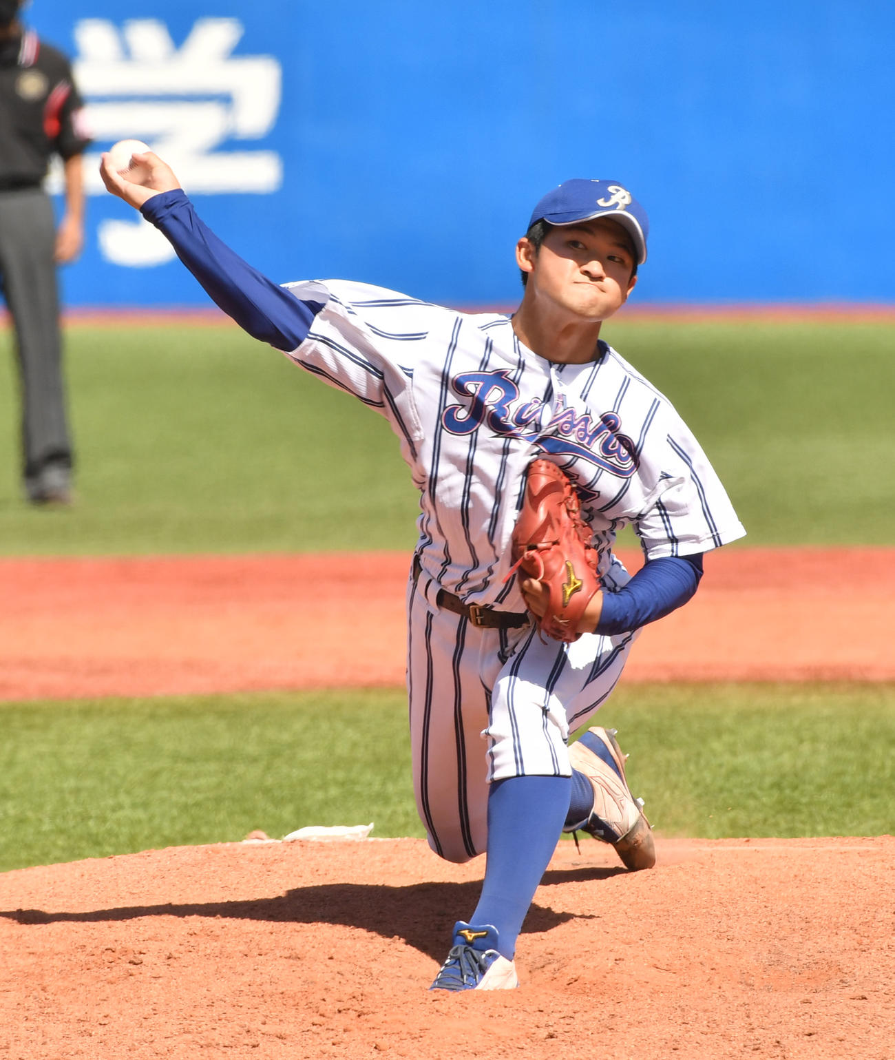 立正大対中大　3安打完封勝利した立正大・渡部（撮影・柴田隆二）