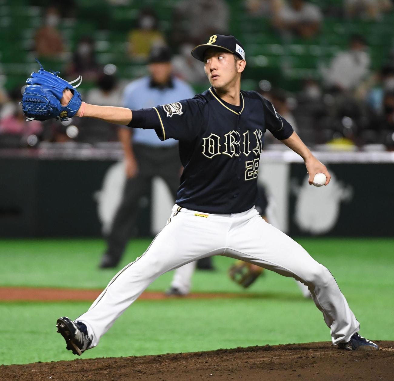 オリックス田嶋大樹（2020年8月12日撮影）