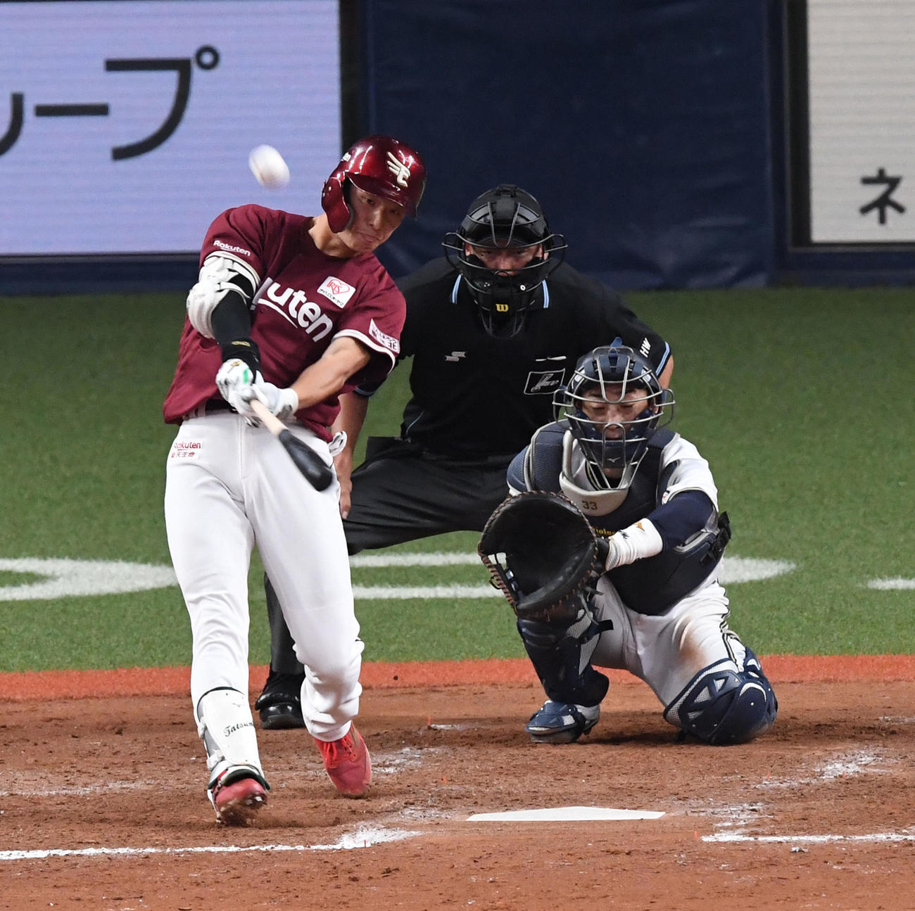 オリックス対楽天17回戦　5回表楽天2死、辰己涼介は右ランニング本塁打を放つ（撮影・前岡正明）