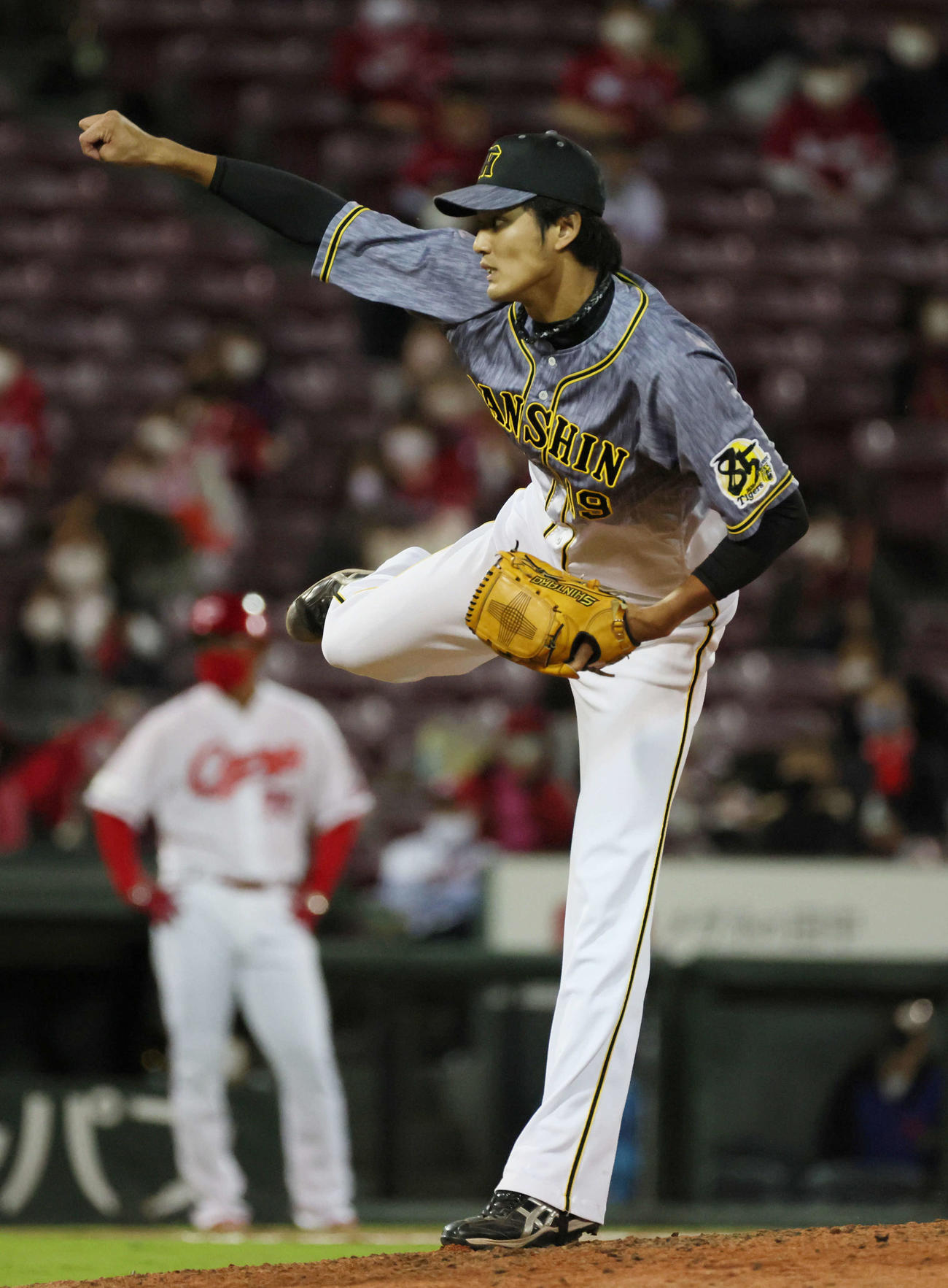 広島対阪神　9回に登板した藤浪（撮影・加藤孝規）