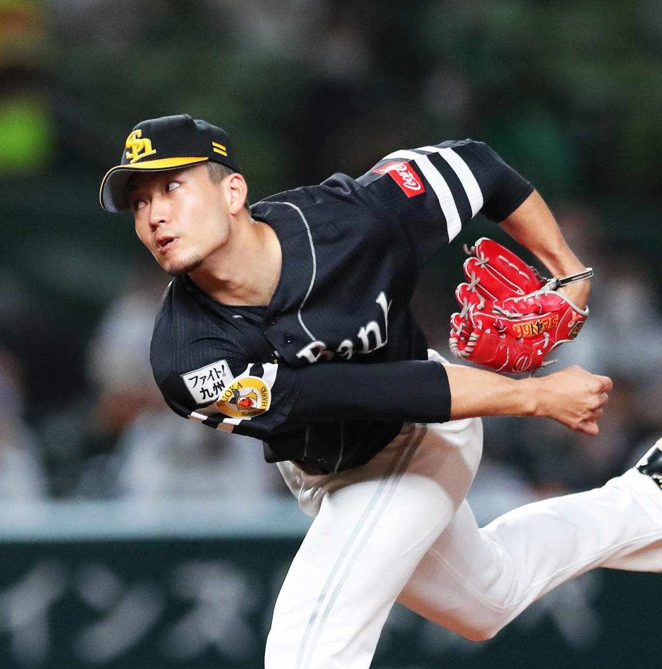 西武対ソフトバンク　ソフトバンク先発の千賀（撮影・河田真司）