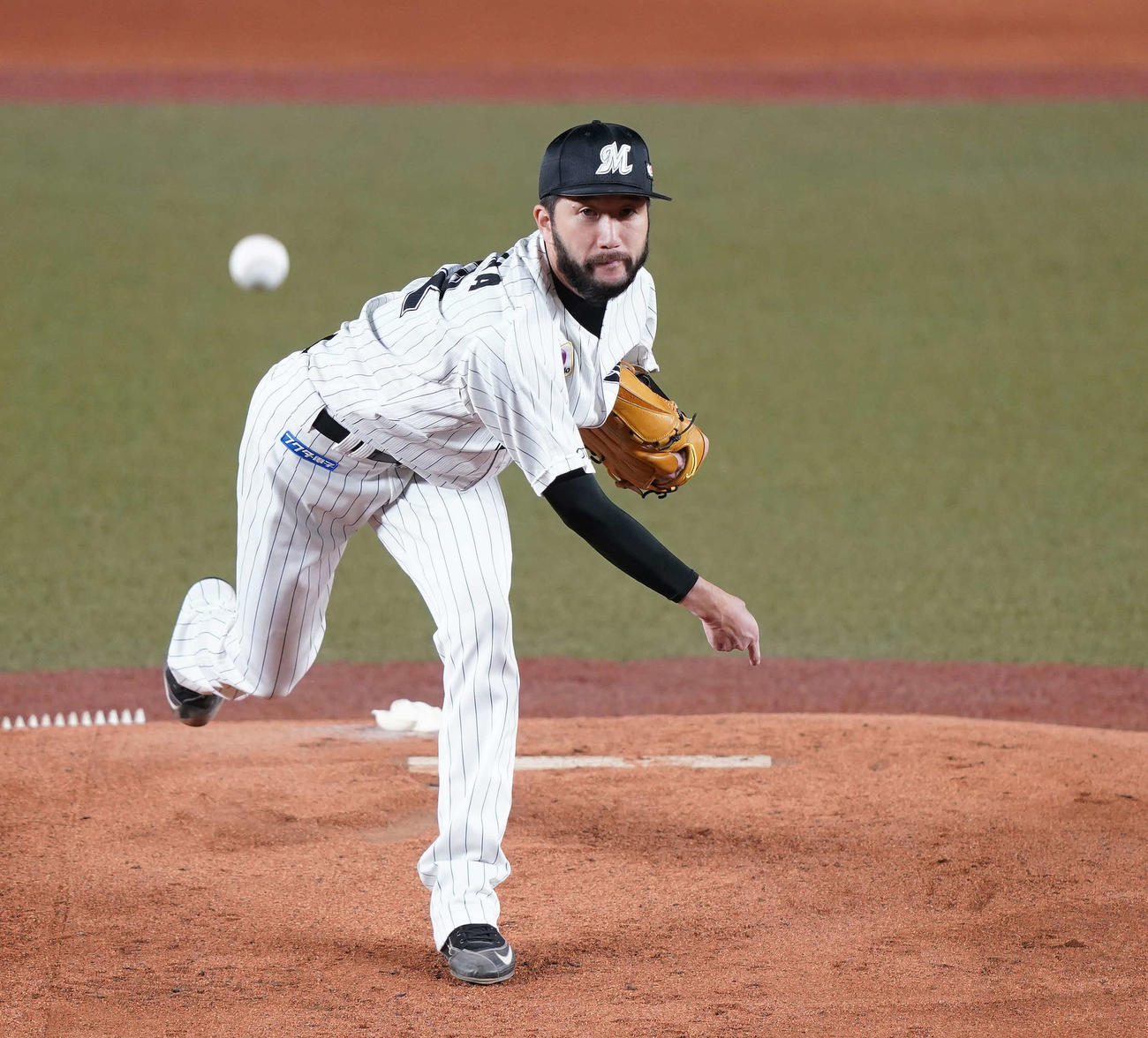 6日オリックス戦に先発したロッテ石川（撮影・鈴木みどり）