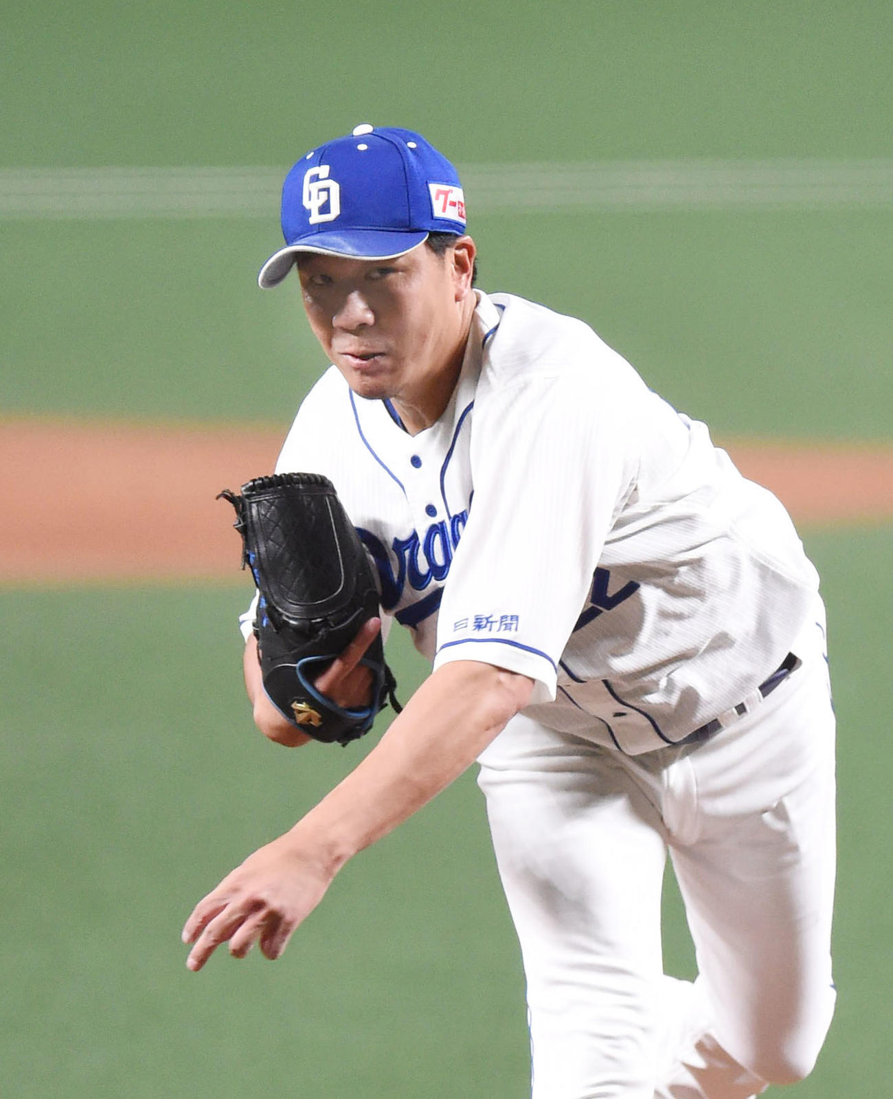 中日対ヤクルト　2回表、力投する中日先発の大野雄（撮影・森本幸一）