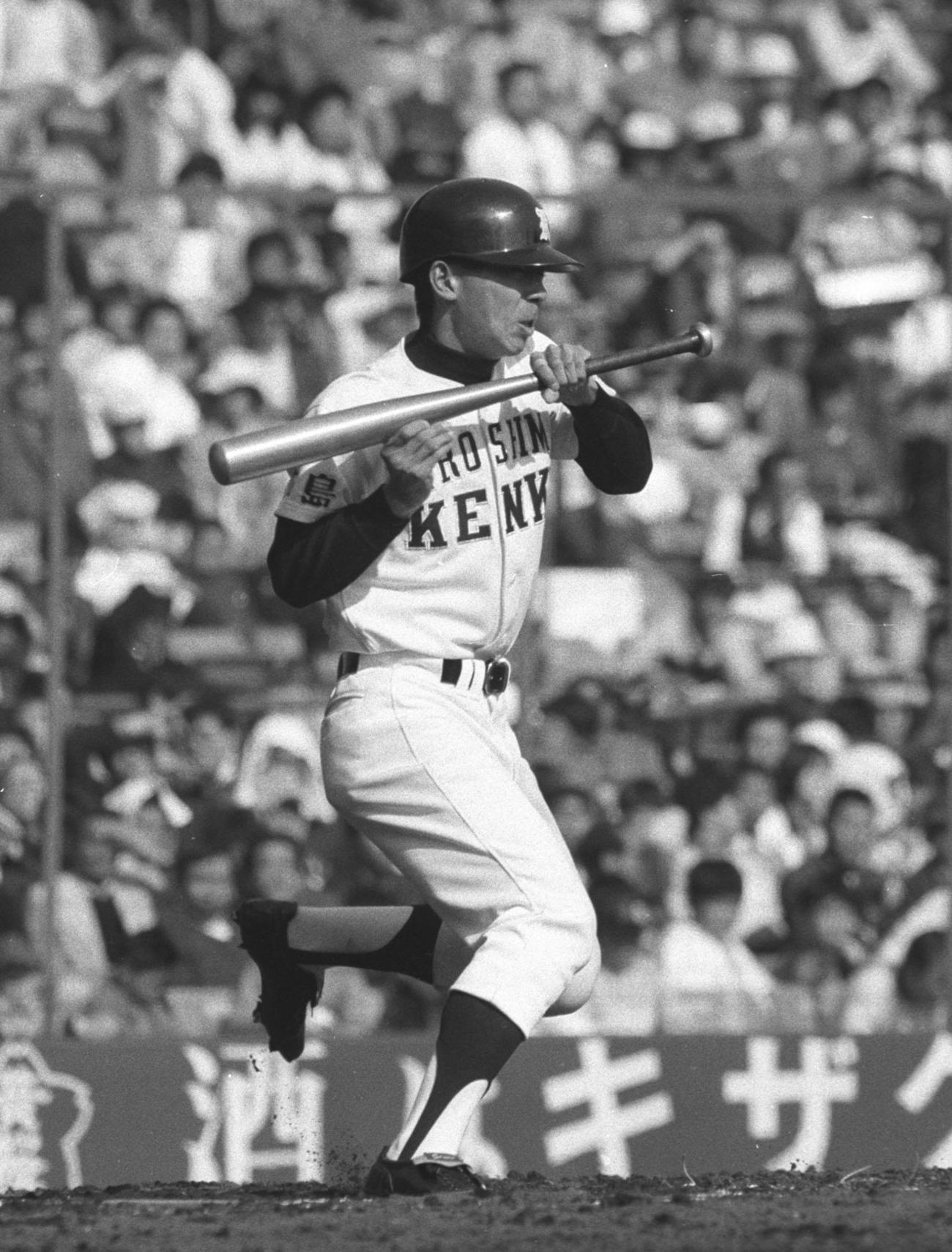 高校時代・広島工でセンバツ出場した高津監督（1986年4月撮影）