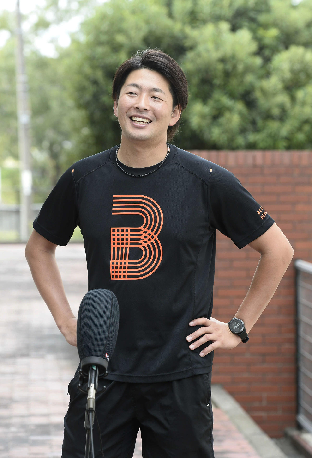 右肘手術後、初めて練習を公開した大瀬良