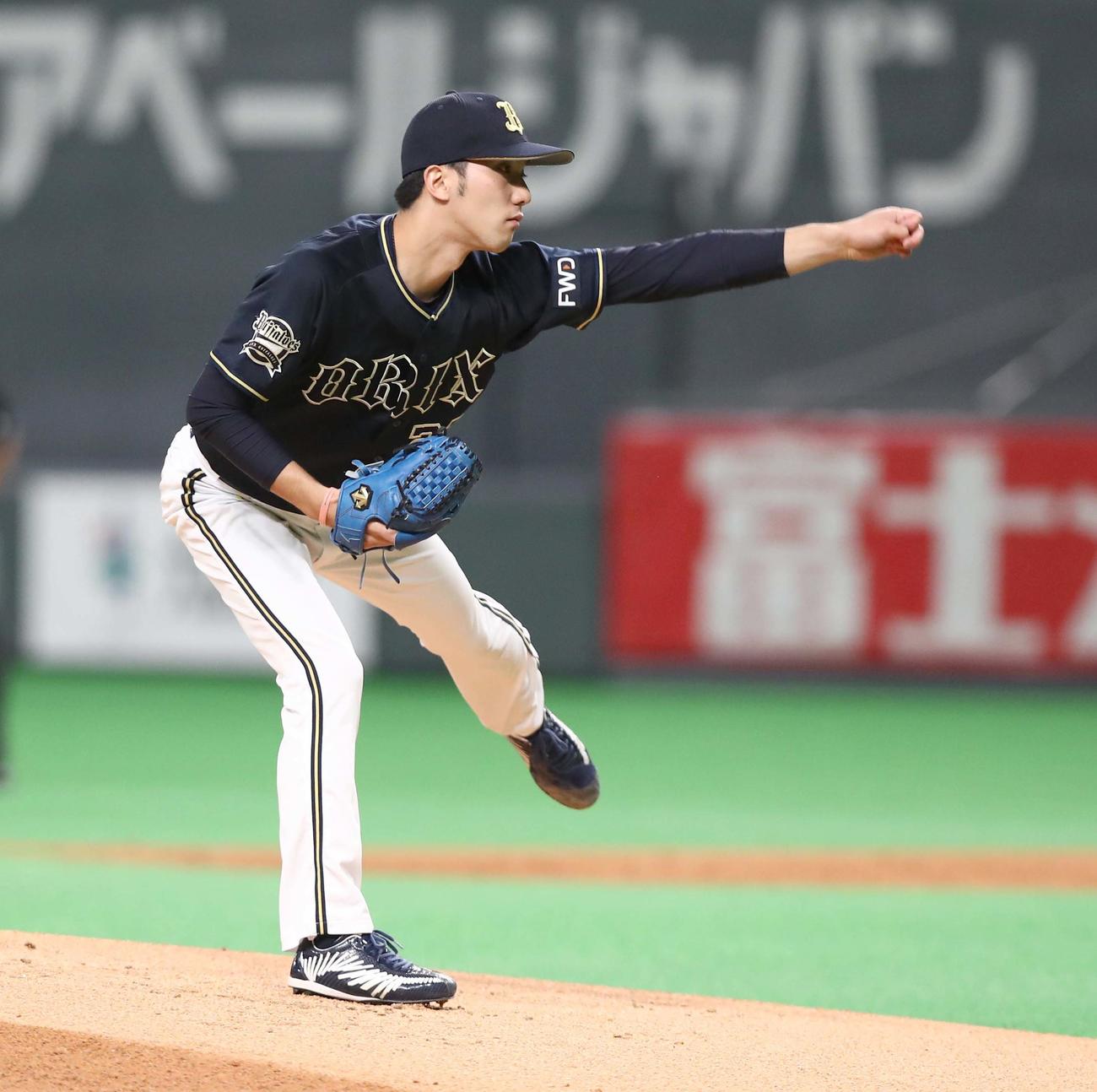 日本ハム対オリックス　オリックス先発の田嶋（撮影・黒川智章）
