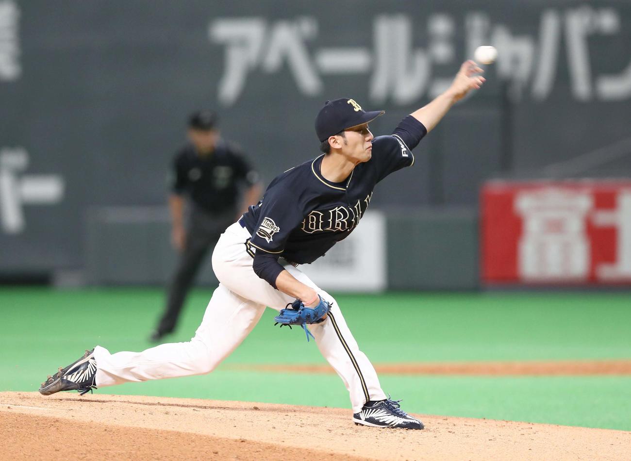日本ハム対オリックス　オリックス先発の田嶋（撮影・黒川智章）