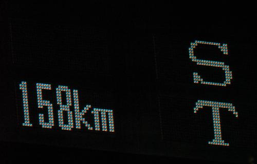 04年6月3日、五十嵐は阪神今岡への3球目に球速158キロを記録