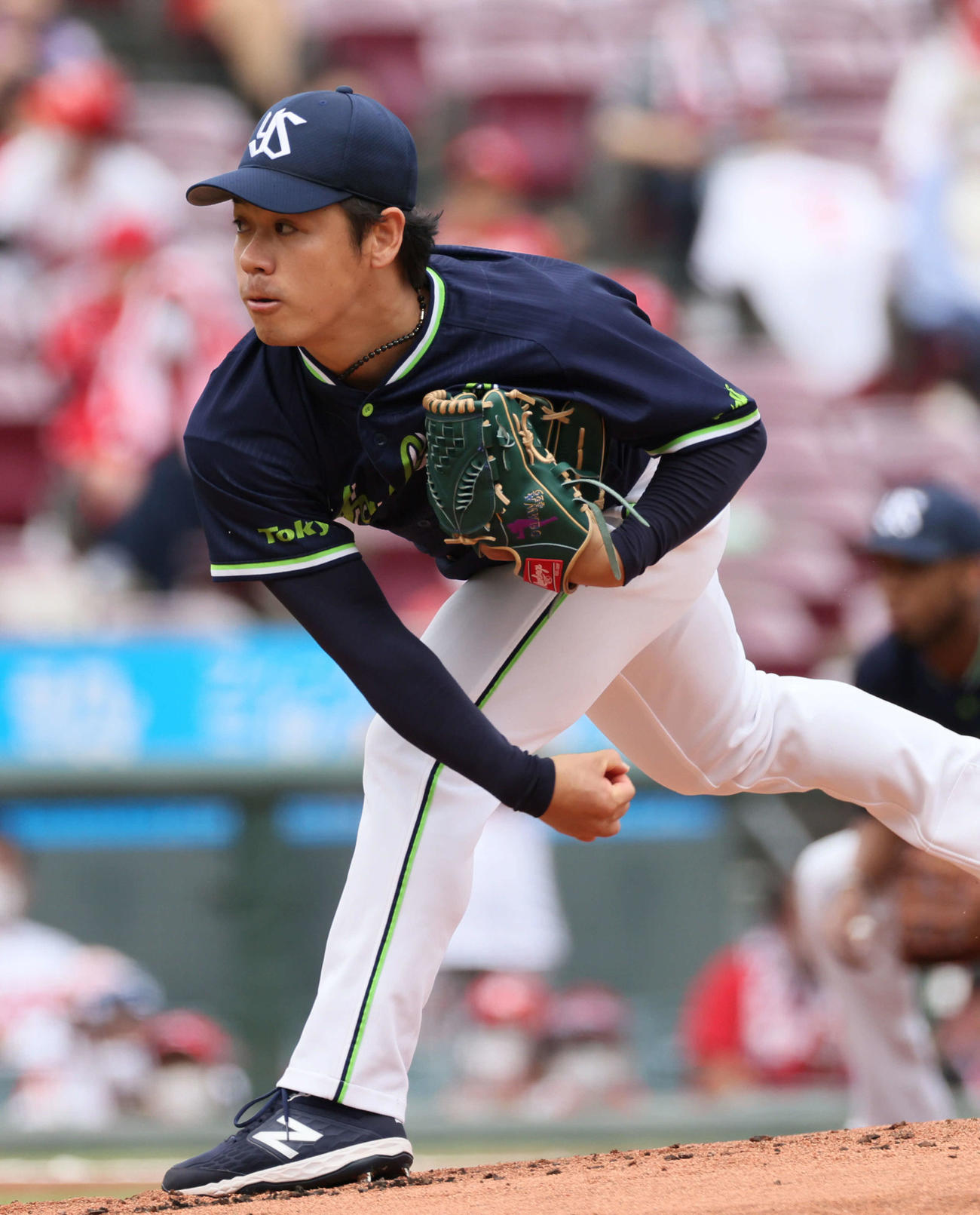 プロ野球広島対ヤクルト　ヤクルト先発の小川（撮影・加藤孝規）
