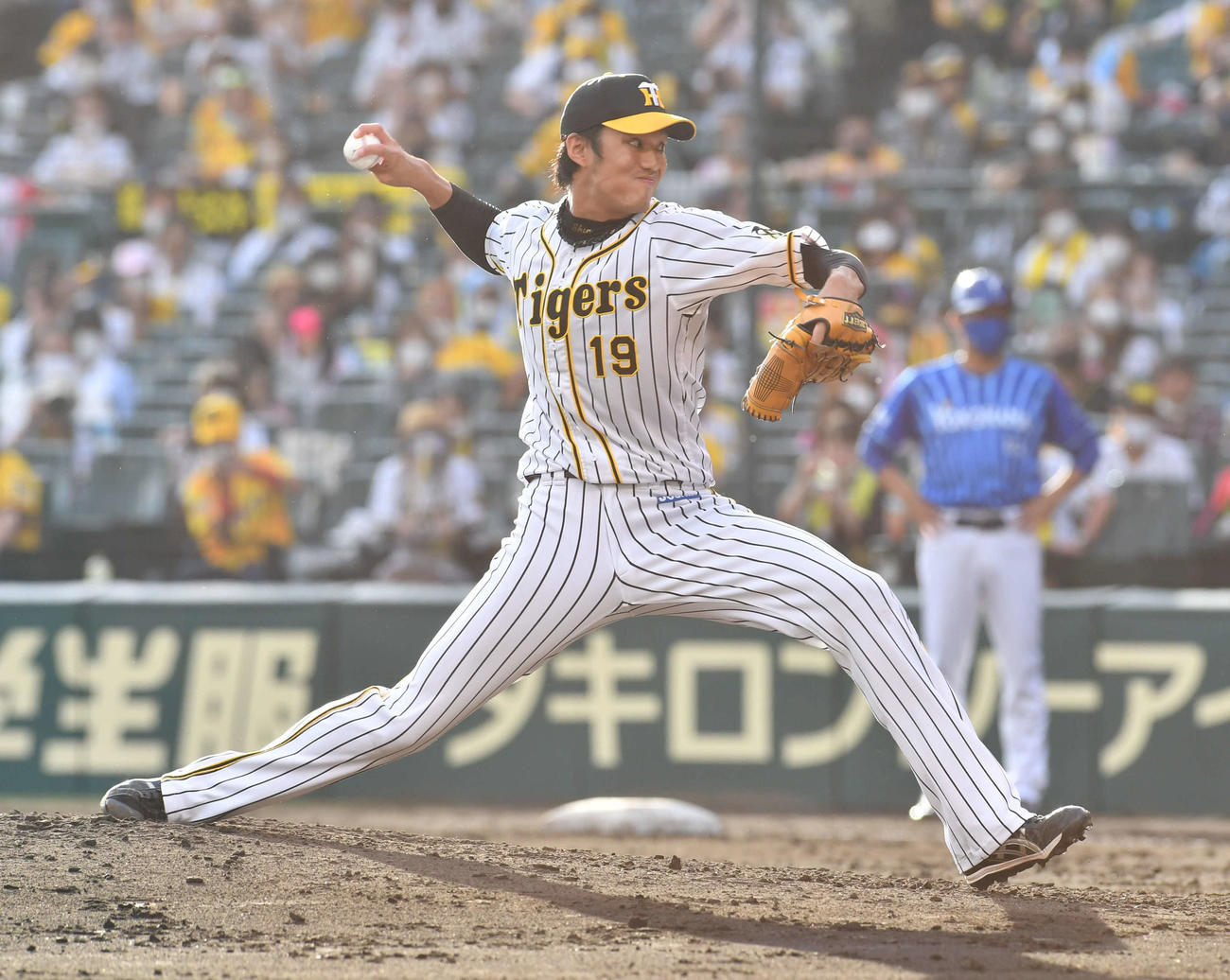 阪神4番手として登板した藤浪晋太郎（撮影・岩下翔太）